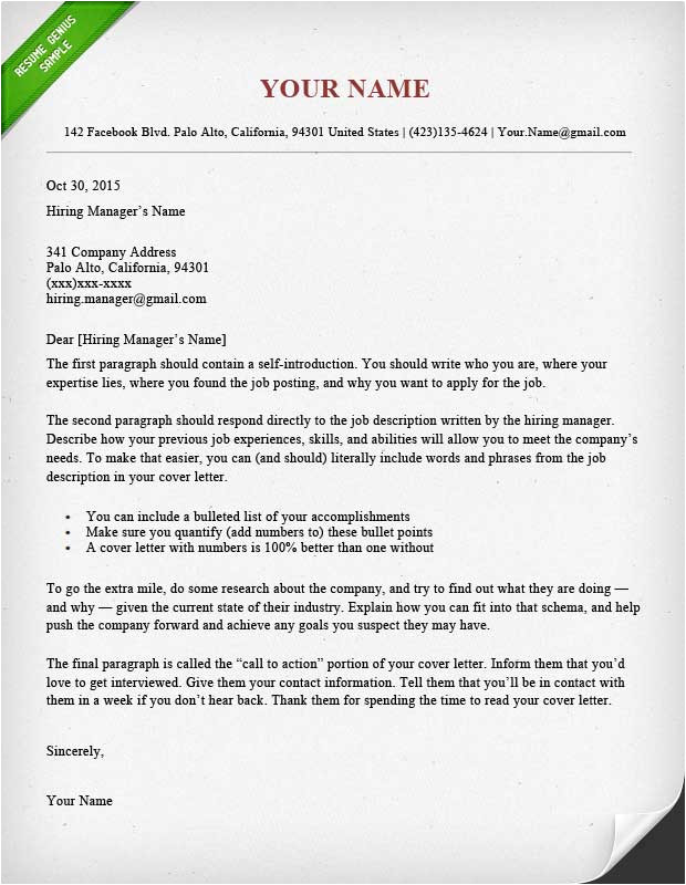 cover letter design library