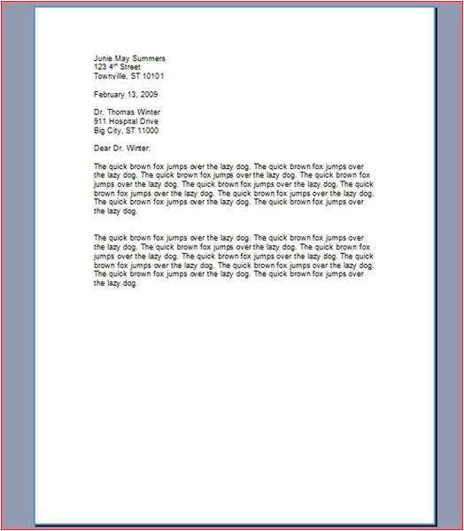 how to type a cover letter