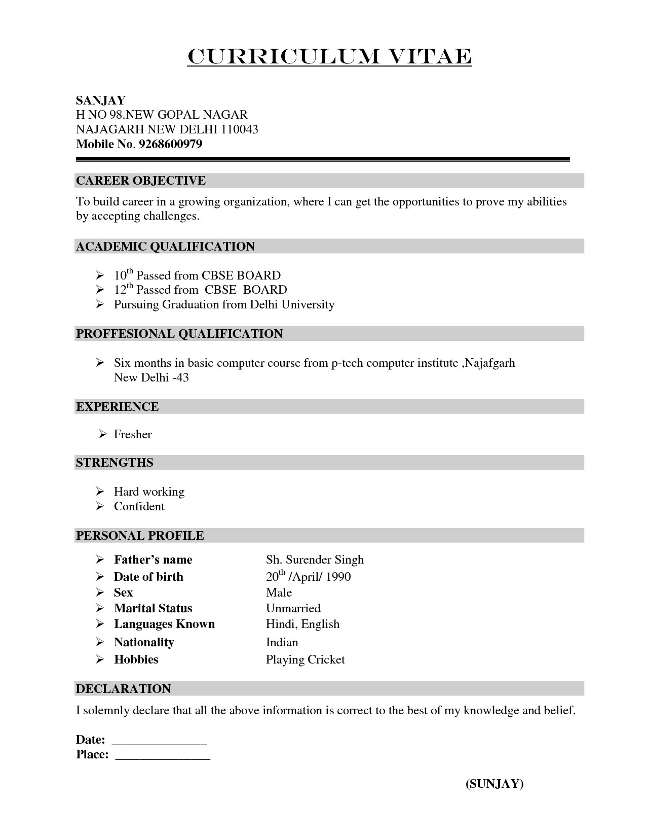 how to wright a resume