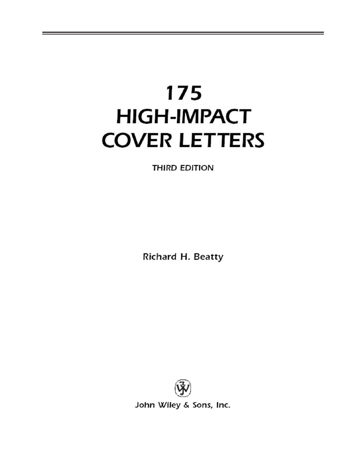 175 high impact cover letter