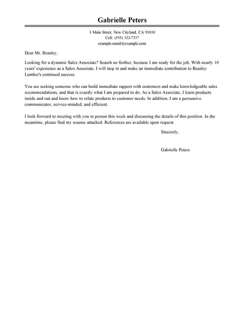 How to Write A Cover Letter for A Sales Position 1 How to Write A Cover Letter for A Sales Position Best Sales Cover Letter Examples Livecareer