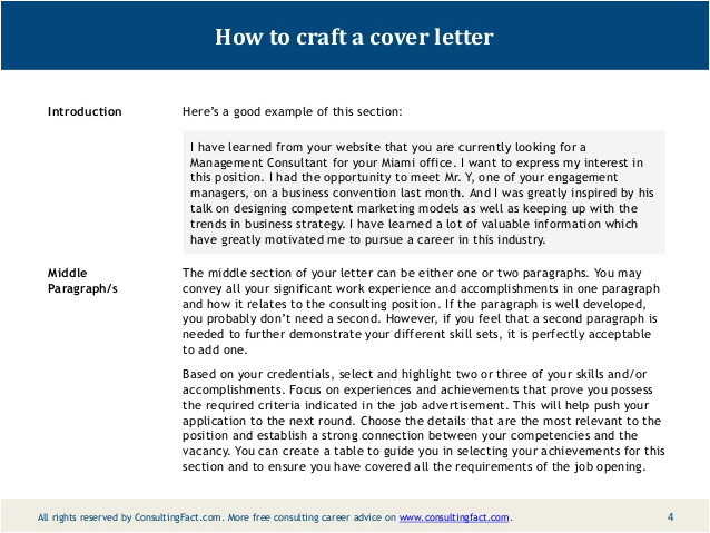 consulting cover letter examples