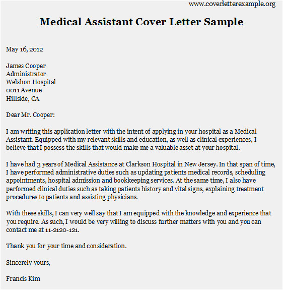 top medical assistant cover letter samples