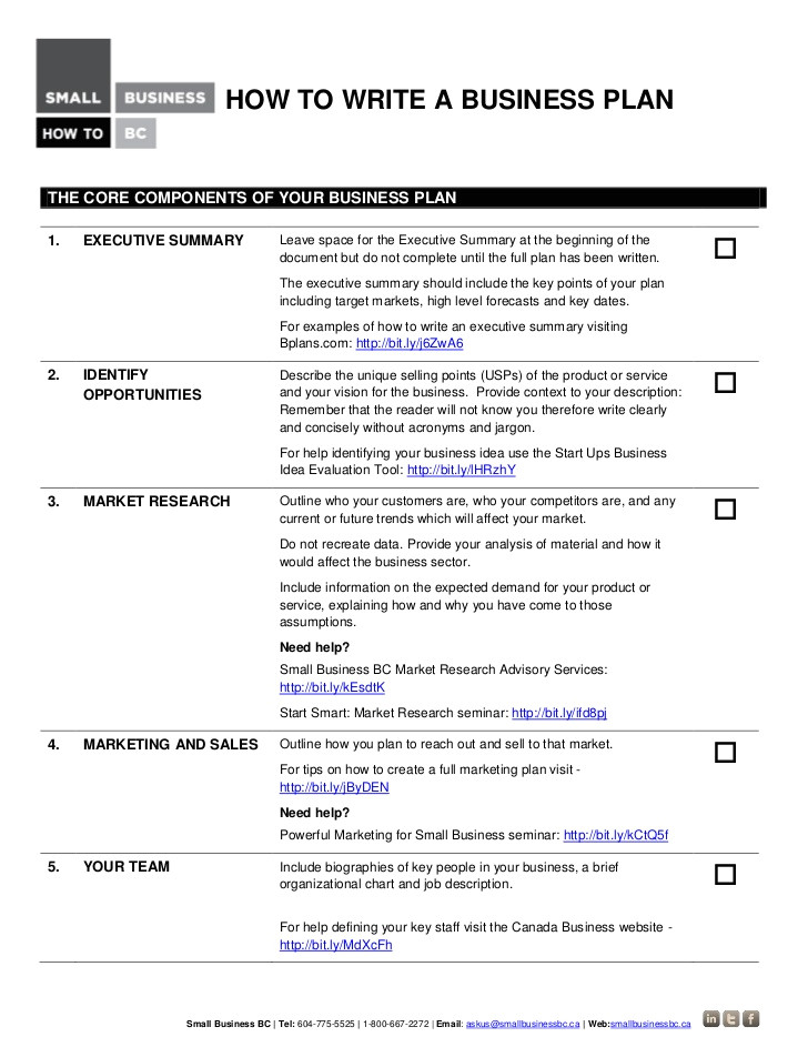 How to Write A Good Business Plan Template Business Planning How to Write A Business Plan