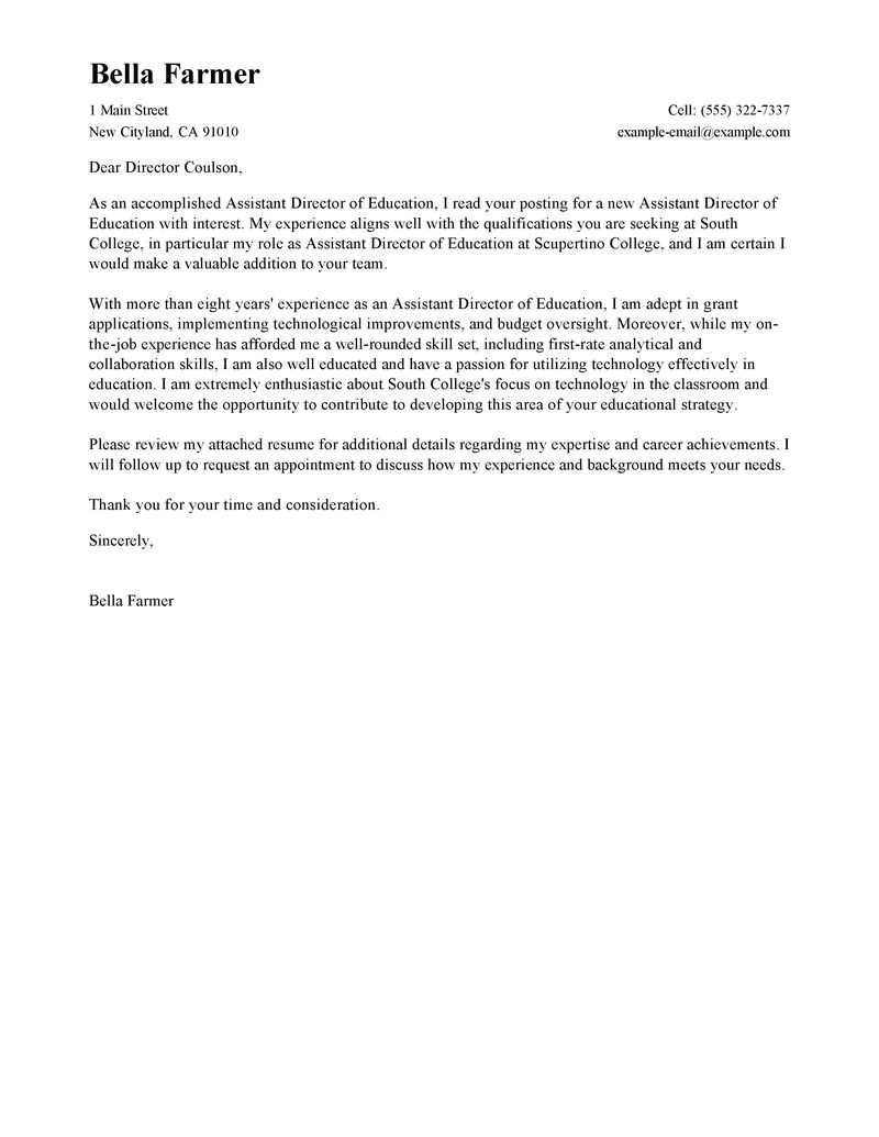 How to Write An Education Cover Letter Leading Education Cover Letter Examples Resources
