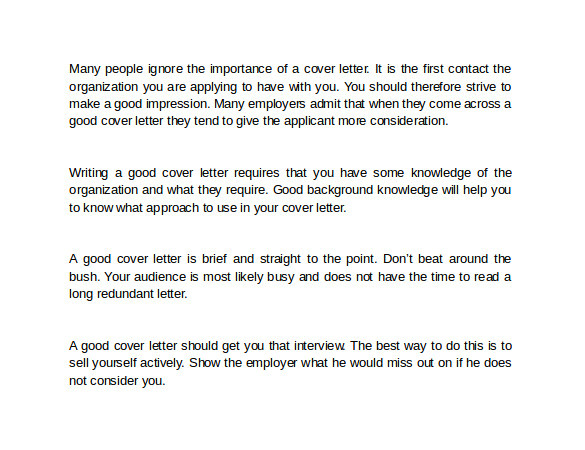 sample how to write a cover letter