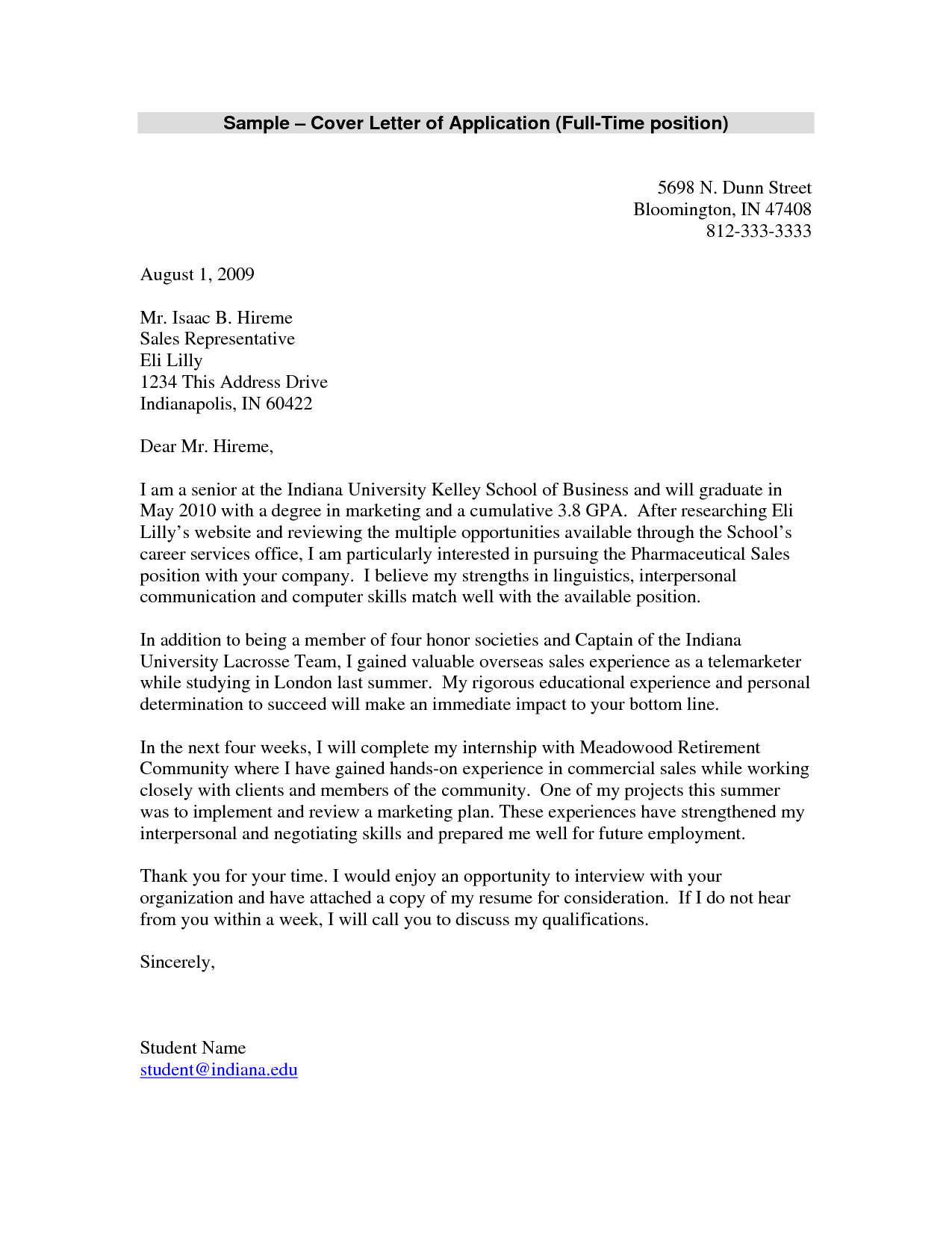 How to Write Cover Letter for University Admission Sample University Admission Cover Letter