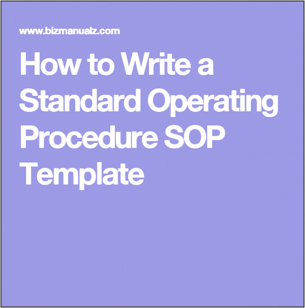 editable standard operating procedure template rbtvg