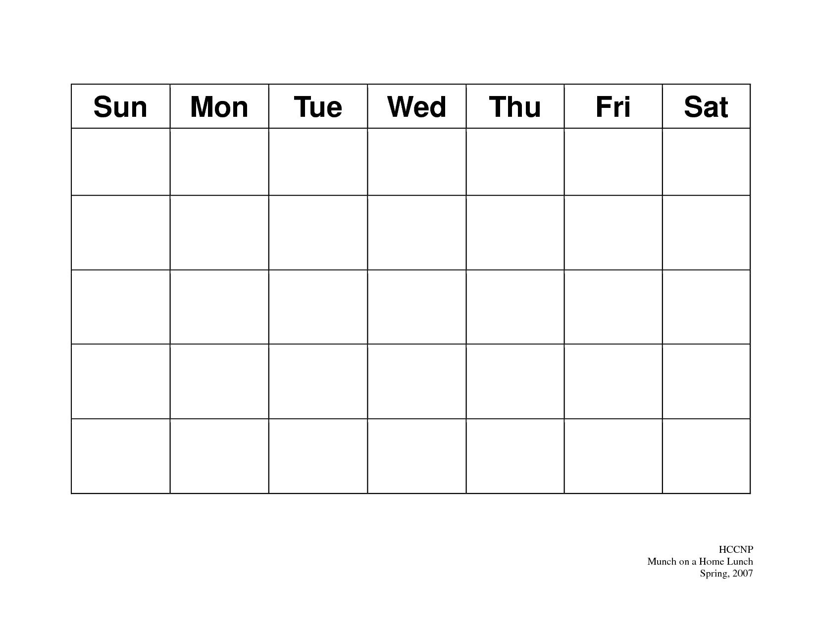 blank calendar template