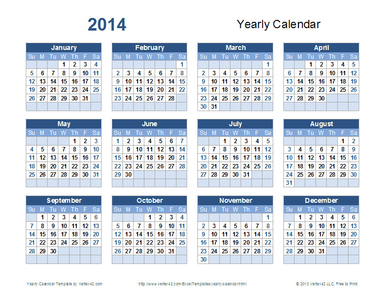 Hp Calendar Templates Yearly Calendar Template 2014 Sadamatsu Hp