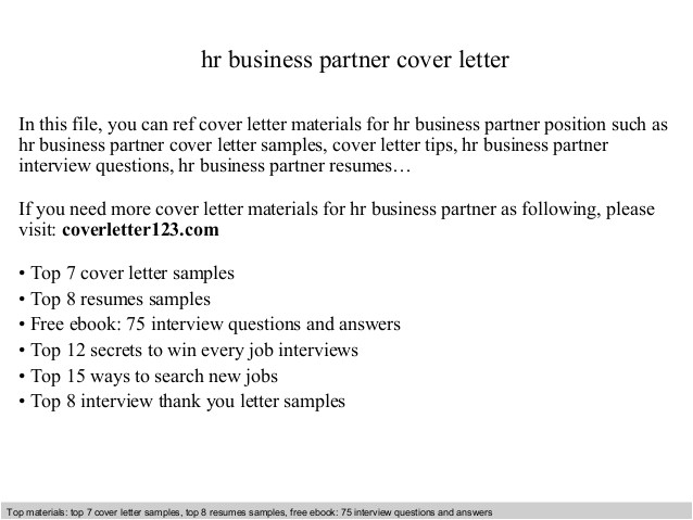 hr business partner cover letter 39304569