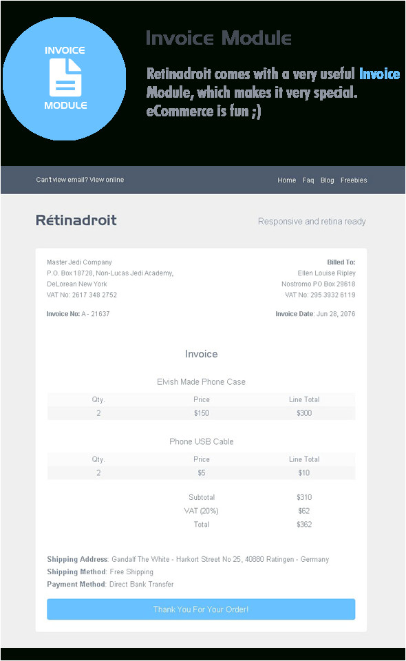 email receipt template