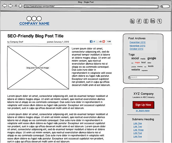 Html5 Wireframe Template 1 Html5 Wireframe Template HTML5 Wireframe Template Free Template Design
