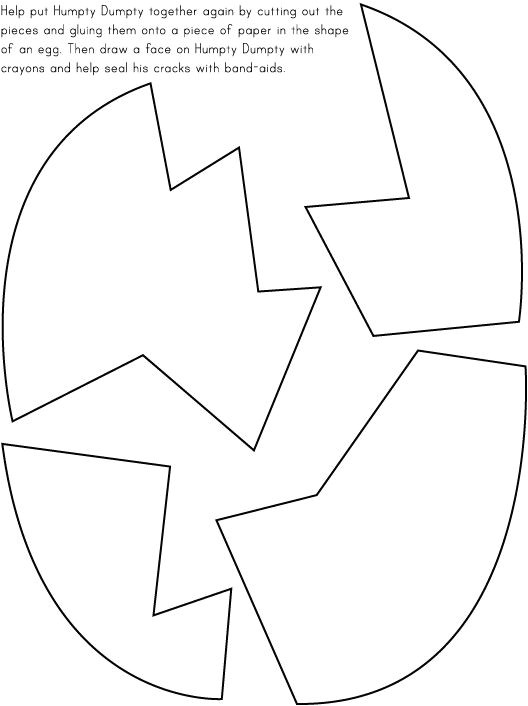 Humpty Dumpty Puzzle Template I Heart Crafty Things Humpty Dumpty Craft Adding the