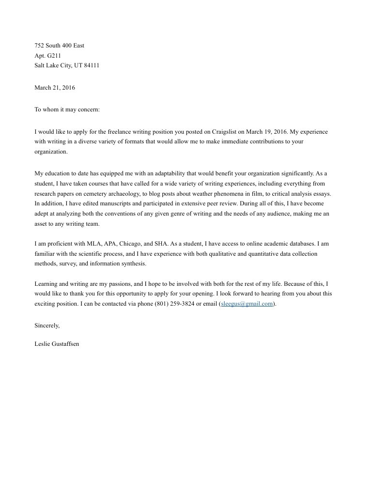 I Look forward to Hearing From You Cover Letter I Look forward to Hearing From You Cover Letter the