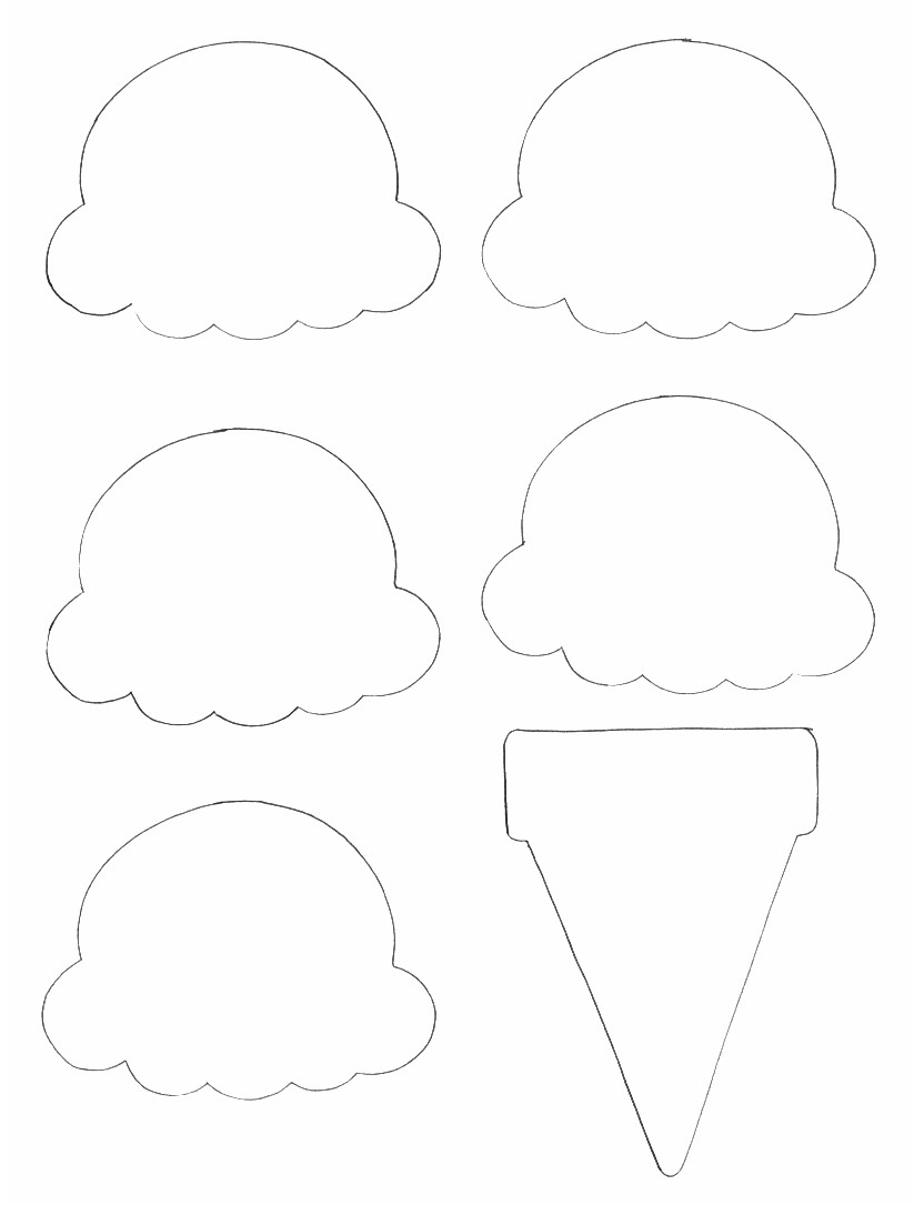 Ice Cream Cone Pattern Template Story Time Secrets Flannel Friday Three Ice Cream Cones