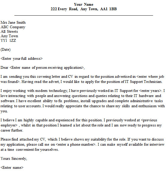 ict cover letter it manager cover letter example template