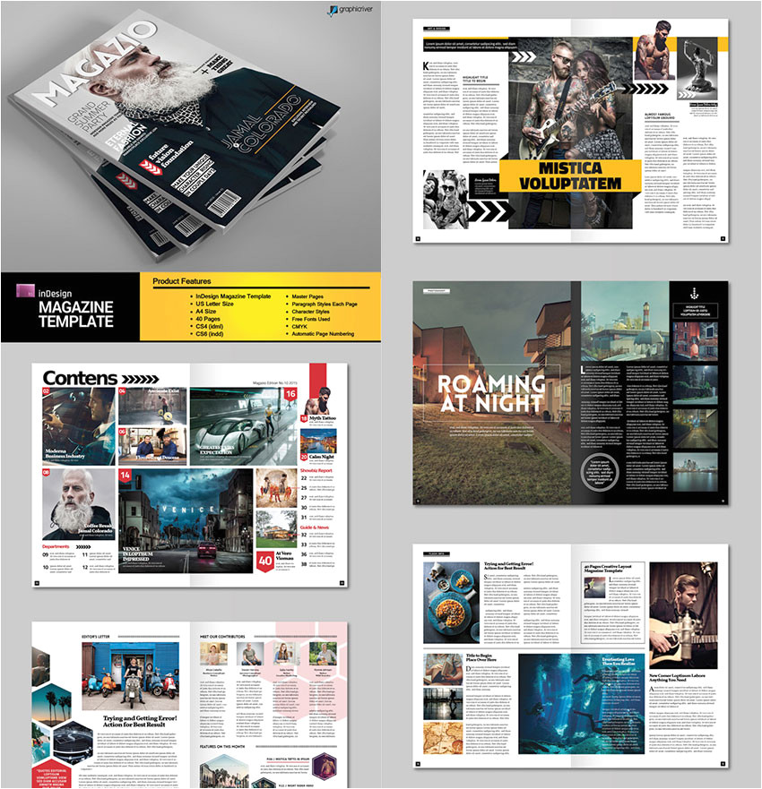 20 magazine templates with creative print layout designs cms 26455