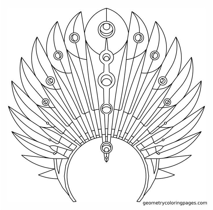 indian headdress coloring page