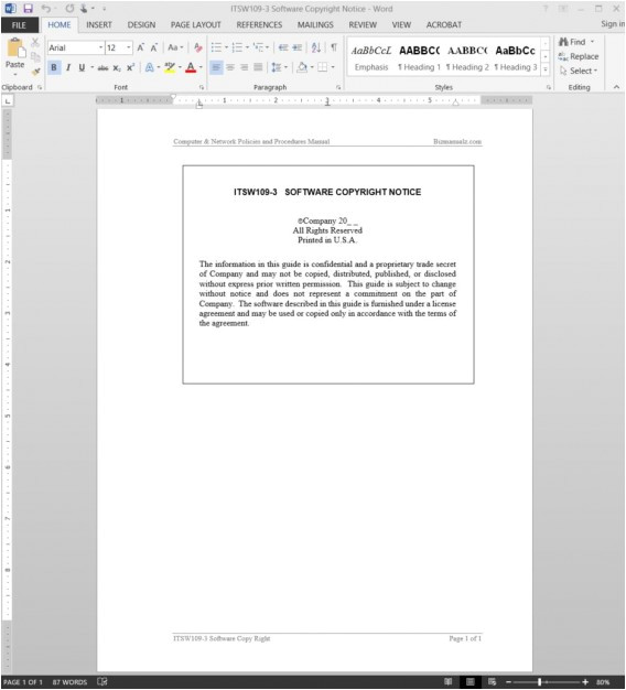 Information Technology Policies and Procedures Templates Download Information Technology Policy and Procedure
