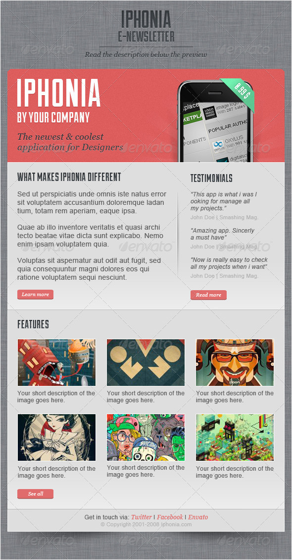 iphonia newsletter template 257605112
