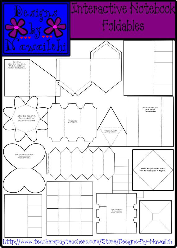 interactive notebook foldable templates