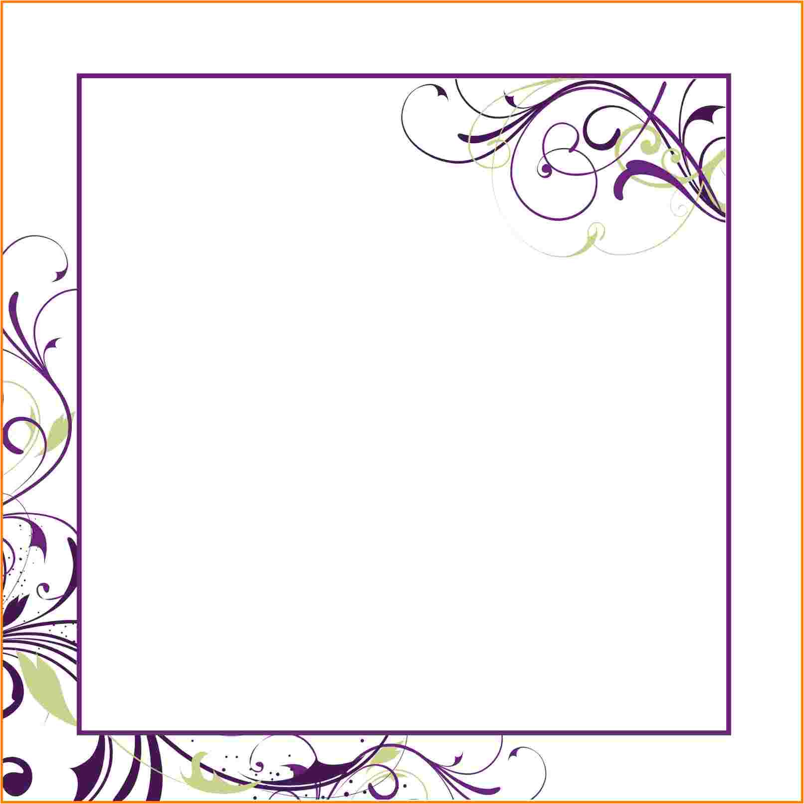 blank invitation template for word