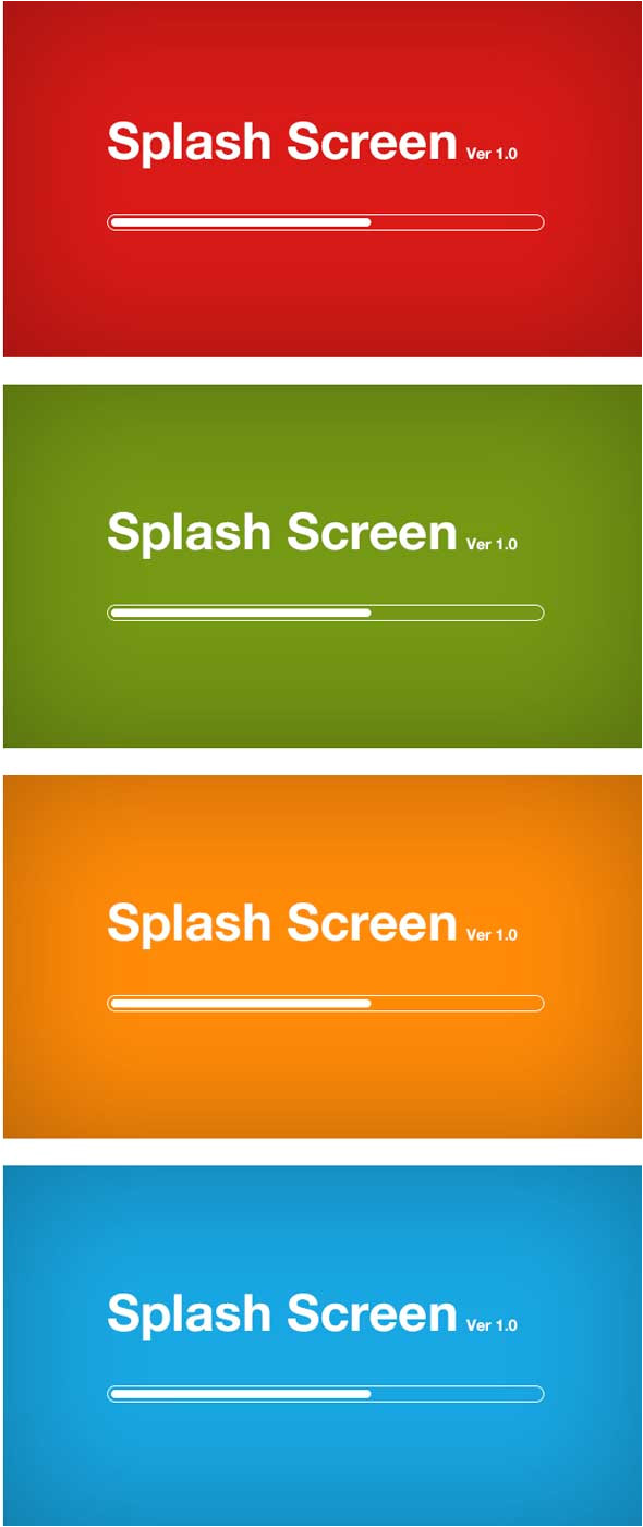 splash mobile screen design psd