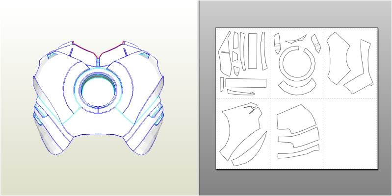 Iron Man Suit Template Mundo Dos Games Papekura Iron Man