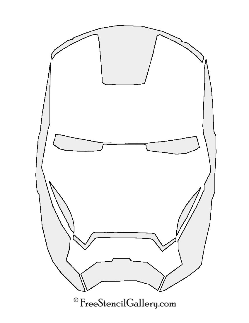 iron man mask stencil