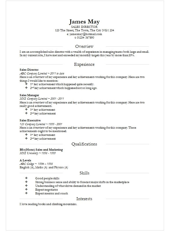 is there a resume template in microsoft word