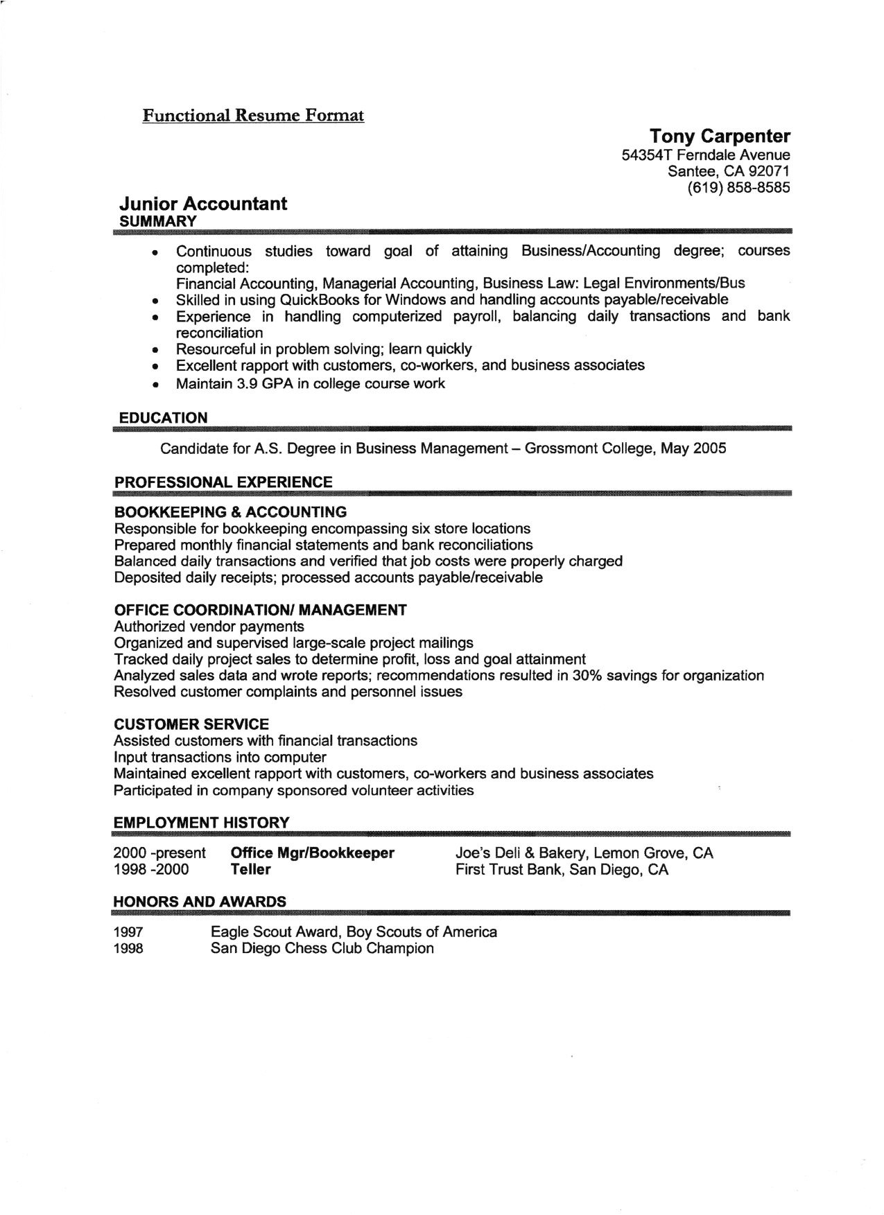 accountant resume format free for download bank reconciliation
