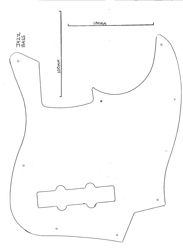 Jazz Bass Pickguard Template Janika 39 S Music Shop Ebay Stores