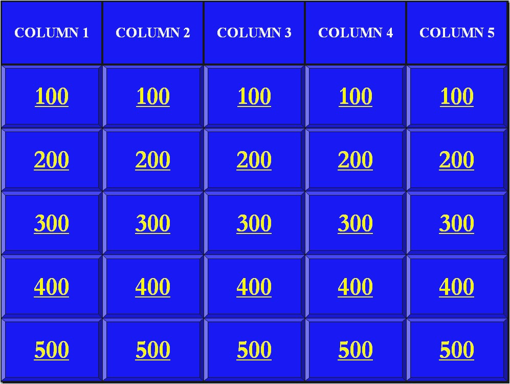 jeopardy powerpoint template 5 categories