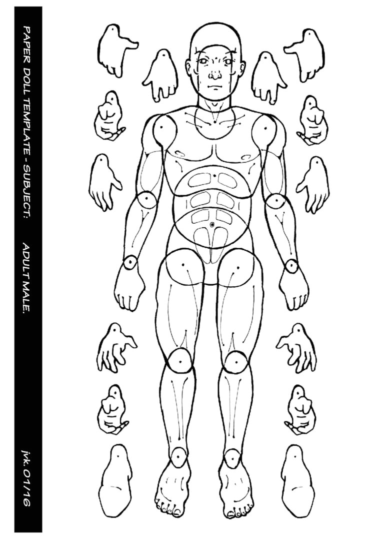 paper doll template male