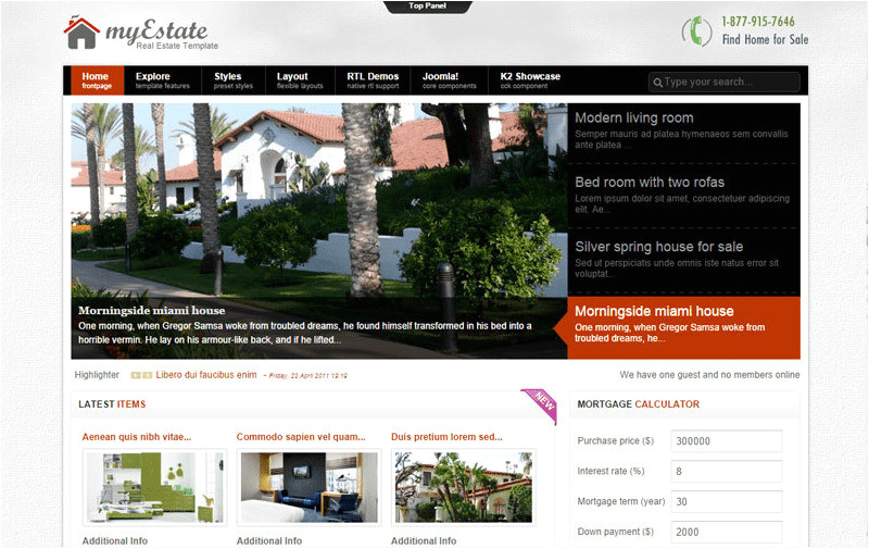 real estate template joomla 2 5 free download