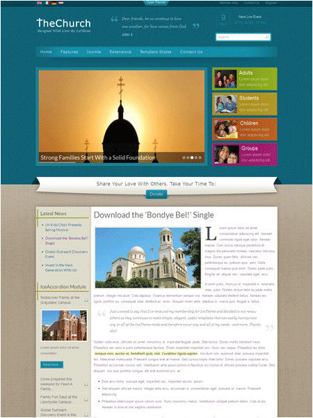 Joomla Non Profit Templates It thechurch Joomla Template for Non Profit organizations