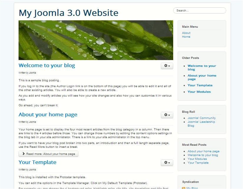 joomla templates with sample data