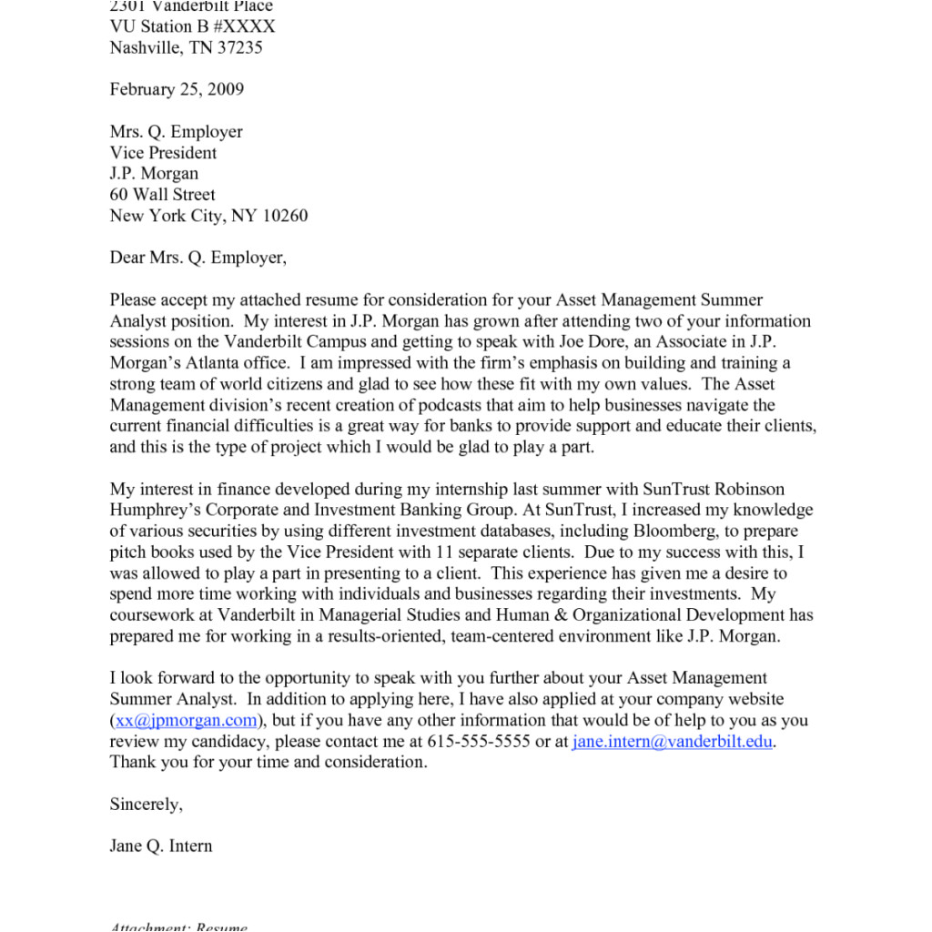 Jp Morgan Cover Letter Example Cover Letter Example Jp Morgan tomyumtumweb Com