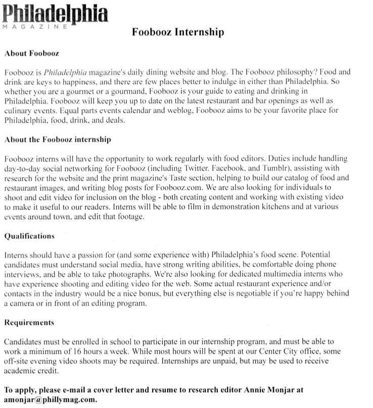 sample cover letters for journalism internships