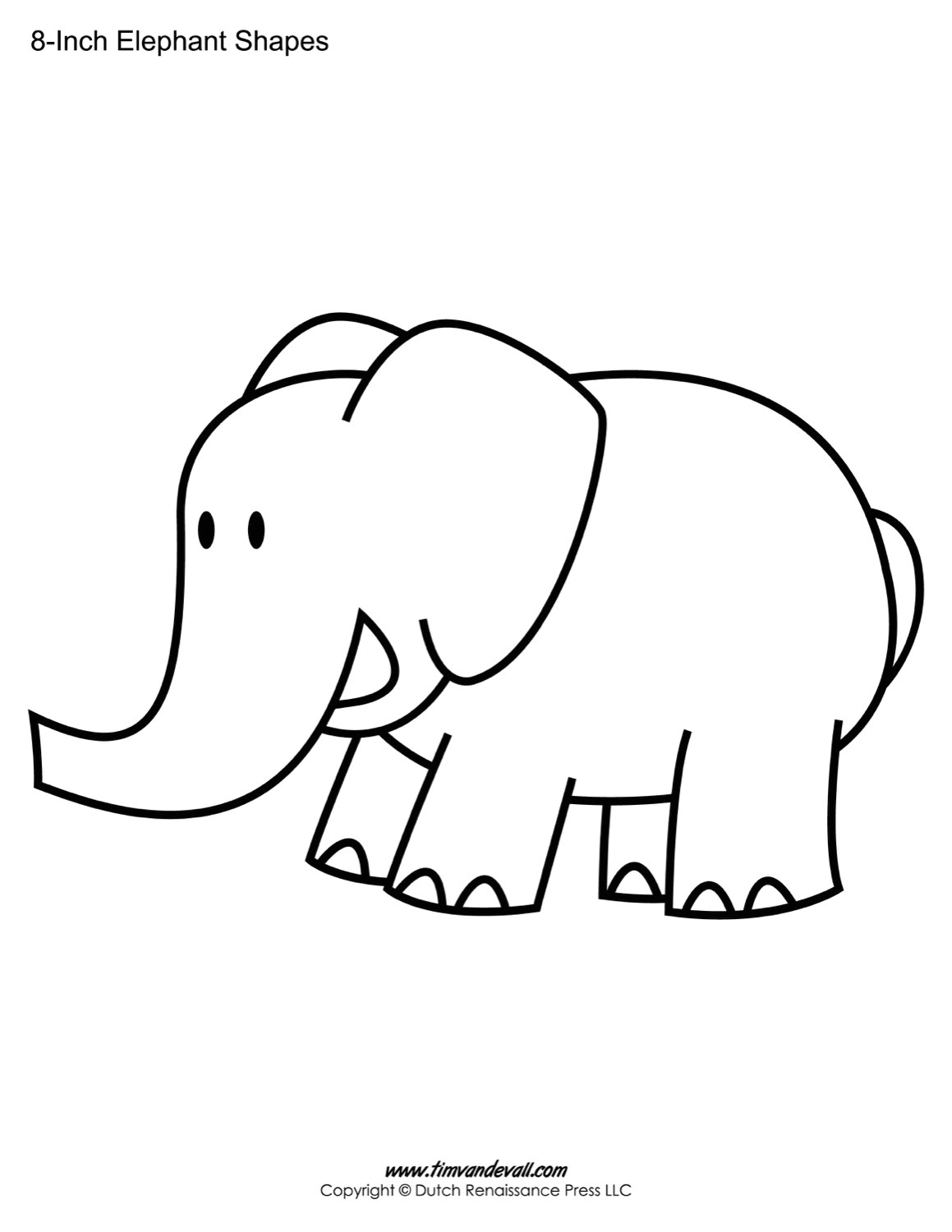 cut out elephant pattern shtml