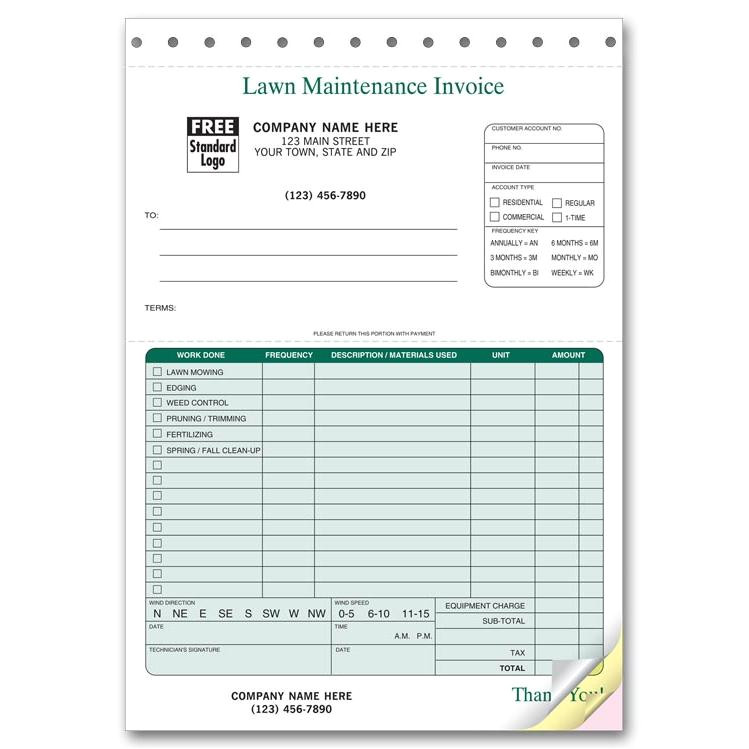 63 landscaping invoice forms