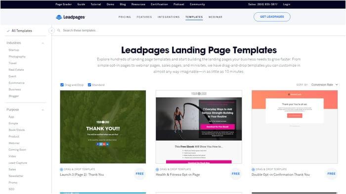 free leadpages alternative