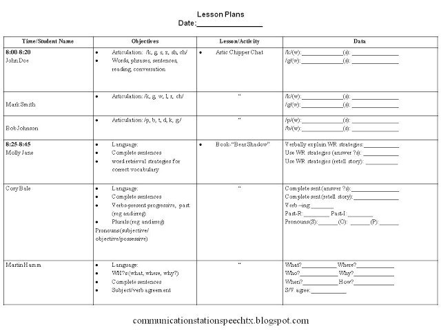 Lesson Plan Template for Speech therapy 1 Lesson Plan Template for Speech therapy Frenzied Slps Simplify Your Lesson Plans Communication