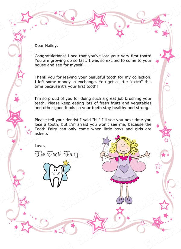 tooth fairy letters