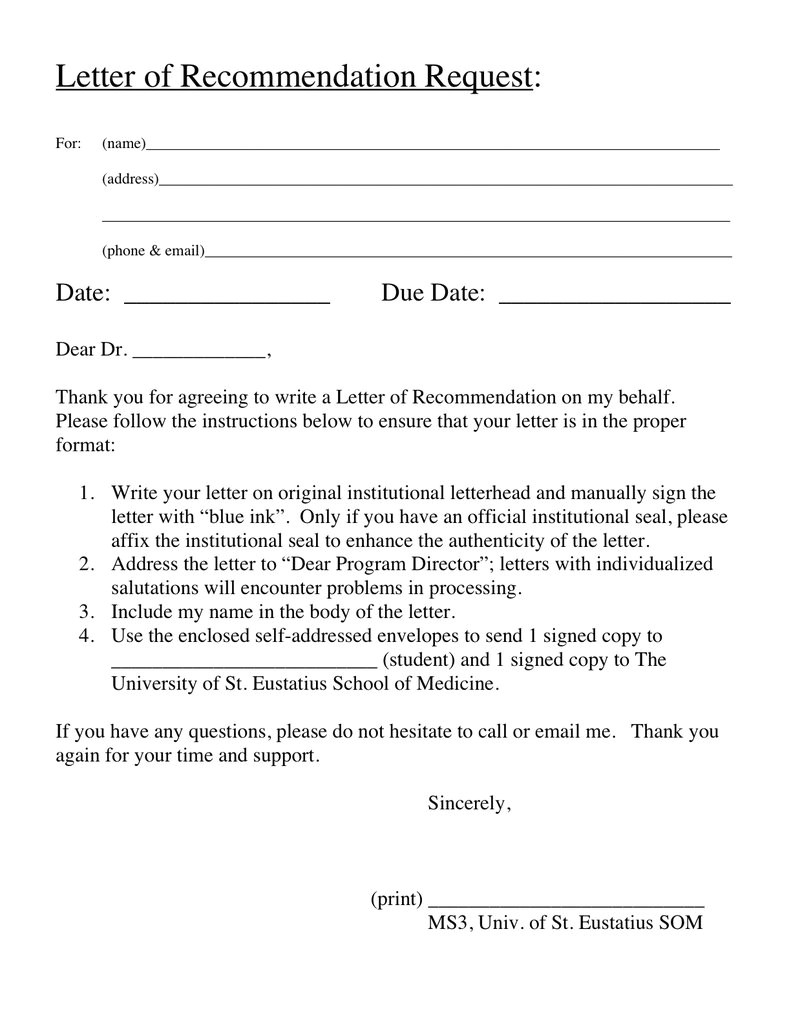 Letter Of Recommendation Cover Sheet Statia Med Stateside Return Step I Clinicals Step Ii