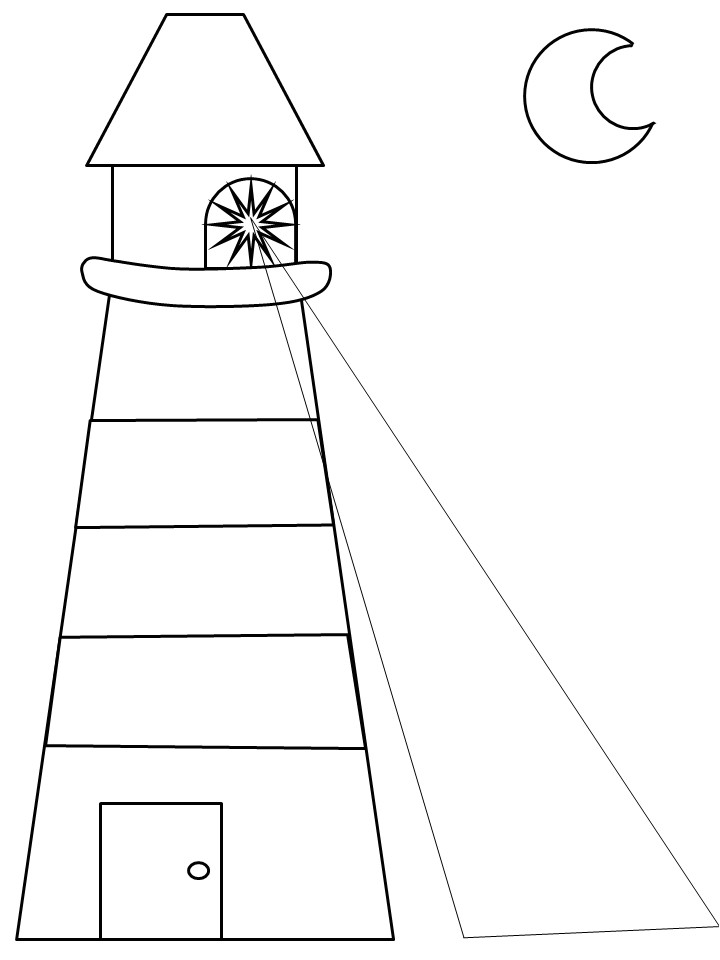 Lighthouse Template Craft Lighthouse at Coastline Coloring Pages Gianfreda Net