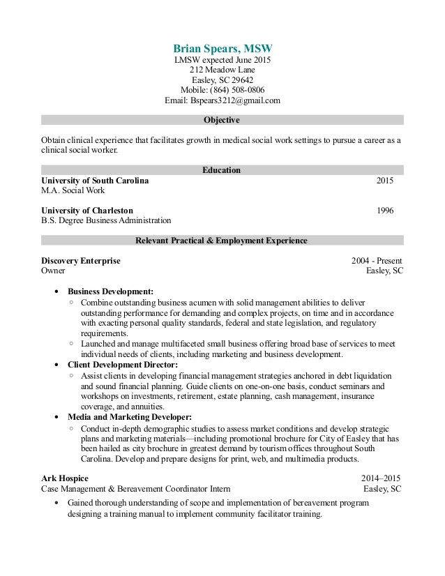 2015 may bspears msw resume