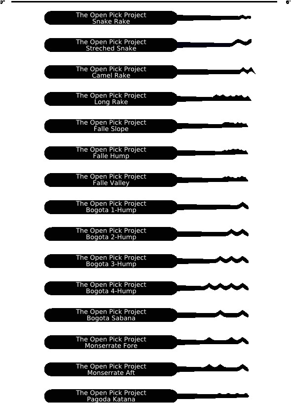Lock Pick Rake Template Rake Lock Pick Templates Lock Pick Rake Template Lock