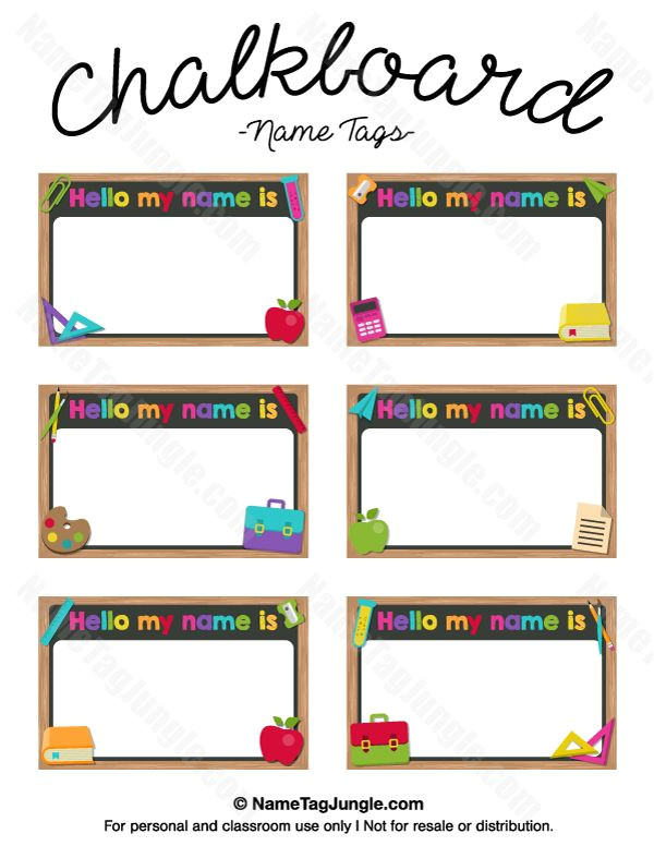 cubby name tags